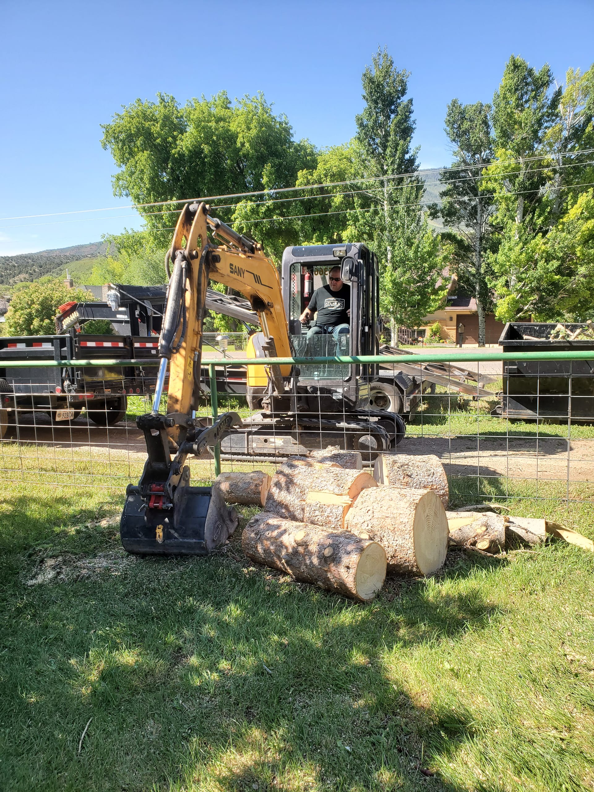 Excavator in action on a job site